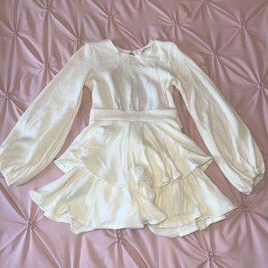 White Ruffled Romper